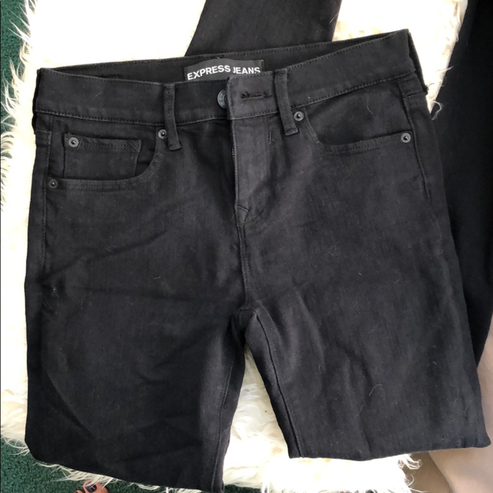 Express black Mid-Rise jegging
